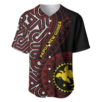 Papua New Guinea Oro Tapa Motif Baseball Jersey Special LT7 Black - Polynesian Pride