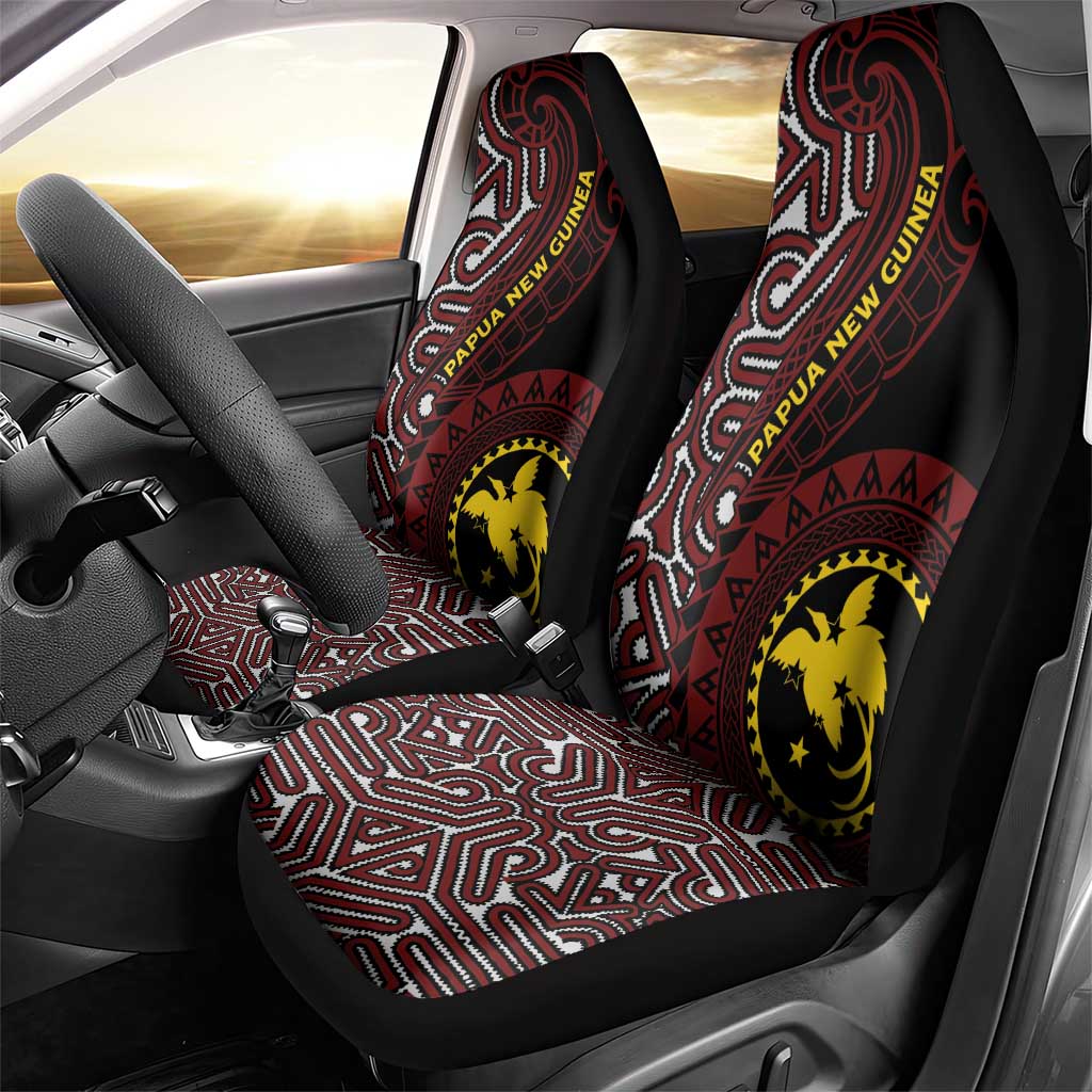 Papua New Guinea Oro Tapa Motif Car Seat Cover Special