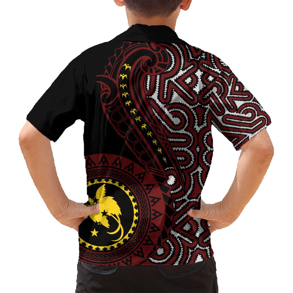 Papua New Guinea Oro Tapa Motif Family Matching Off Shoulder Short Dress and Hawaiian Shirt Special LT7 - Polynesian Pride