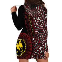 Papua New Guinea Oro Tapa Motif Hoodie Dress Special LT7 - Polynesian Pride