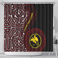 Papua New Guinea Oro Tapa Motif Shower Curtain Special LT7 - Polynesian Pride