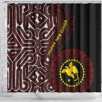 Papua New Guinea Oro Tapa Motif Shower Curtain Special LT7 - Polynesian Pride