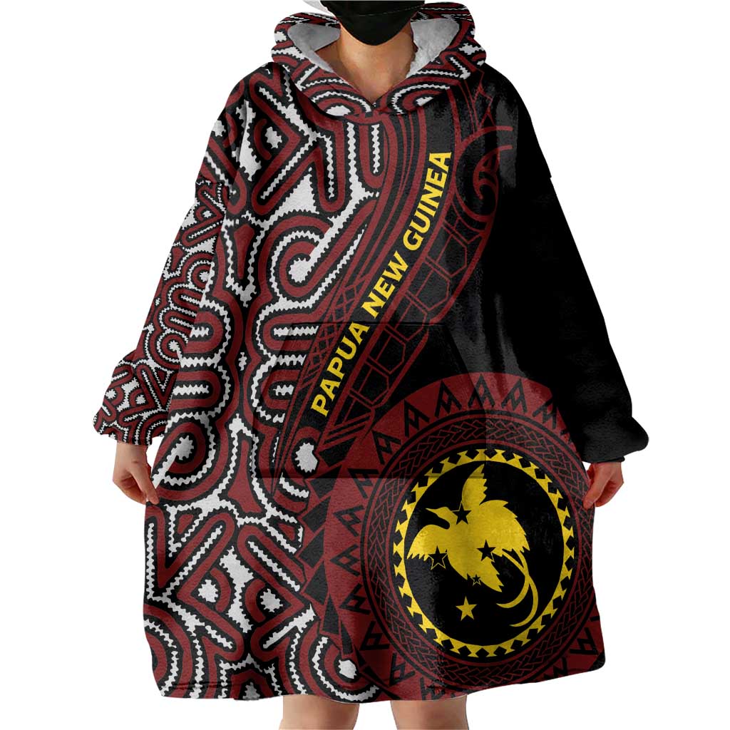 Papua New Guinea Oro Tapa Motif Wearable Blanket Hoodie Special