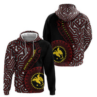 Papua New Guinea Oro Tapa Motif Zip Hoodie Special LT7 - Polynesian Pride