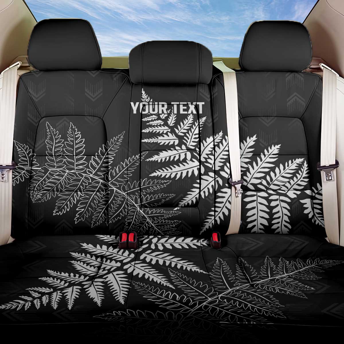 New Zealand Lawn Bowls Personalized Back Car Seat Cover Wrap-Around Silver Fern - Polynesian Pride