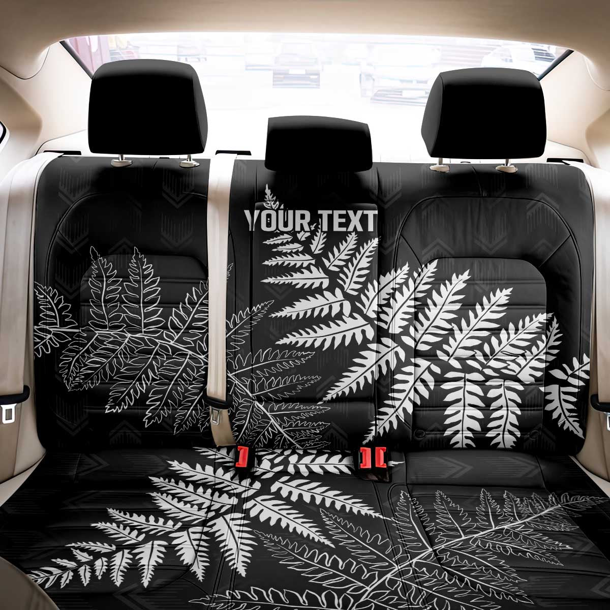 New Zealand Lawn Bowls Personalized Back Car Seat Cover Wrap-Around Silver Fern - Polynesian Pride