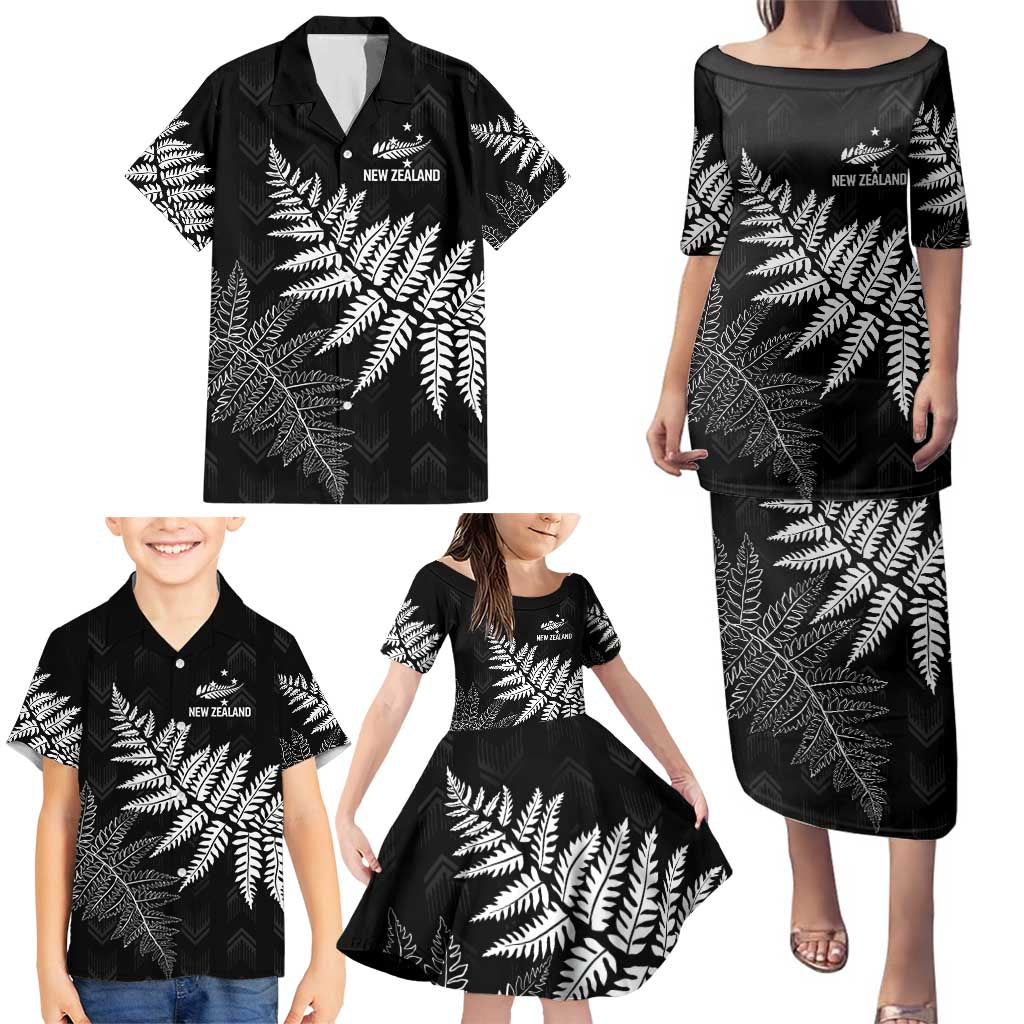 New Zealand Lawn Bowls Personalized Family Matching Puletasi and Hawaiian Shirt Wrap-Around Silver Fern - Polynesian Pride