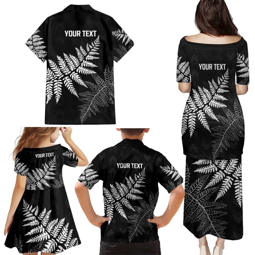 New Zealand Lawn Bowls Personalized Family Matching Puletasi and Hawaiian Shirt Wrap-Around Silver Fern - Polynesian Pride