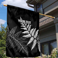 New Zealand Lawn Bowls Personalized Garden Flag Wrap-Around Silver Fern - Polynesian Pride