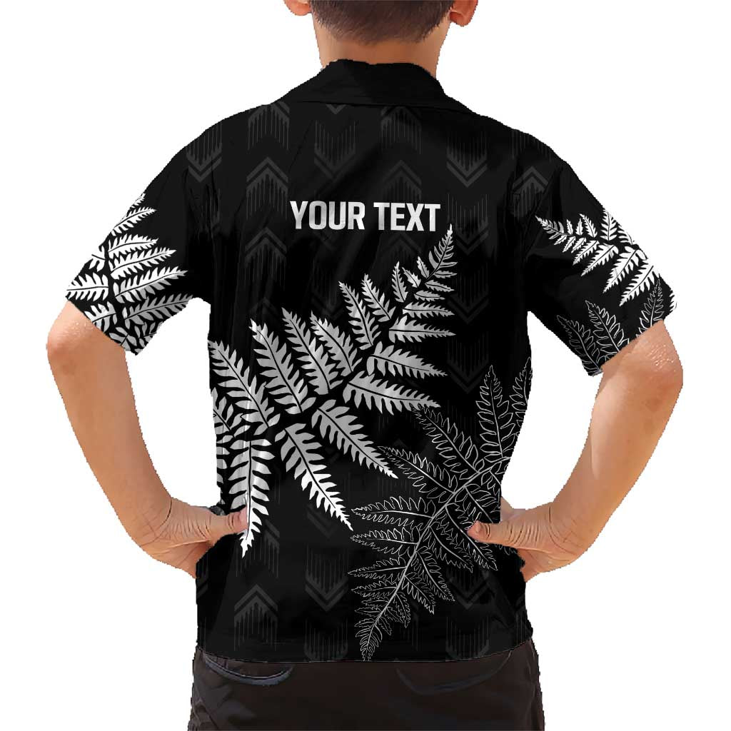 New Zealand Lawn Bowls Personalized Kid Hawaiian Shirt Wrap-Around Silver Fern - Polynesian Pride