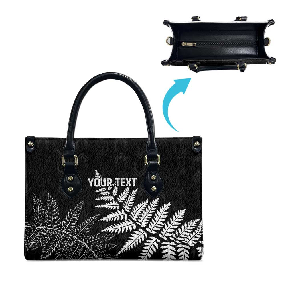 New Zealand Lawn Bowls Personalized Leather Bag Wrap-Around Silver Fern - Polynesian Pride