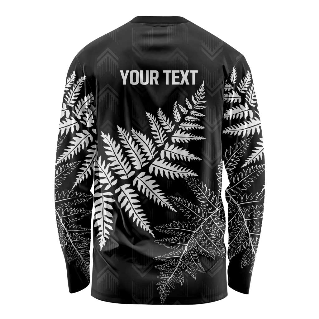 New Zealand Lawn Bowls Personalized Long Sleeve Shirt Wrap-Around Silver Fern - Polynesian Pride