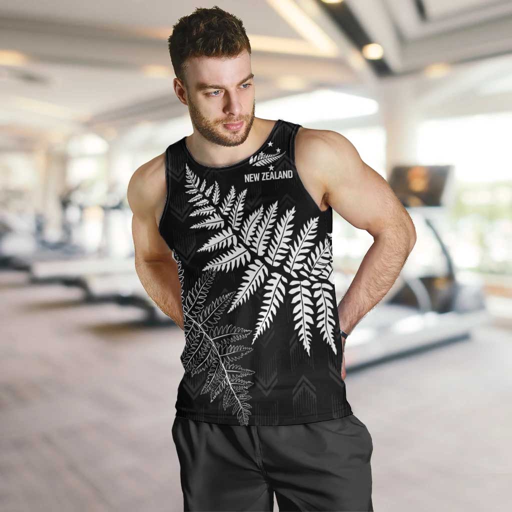 New Zealand Lawn Bowls Personalized Men Tank Top Wrap-Around Silver Fern - Polynesian Pride