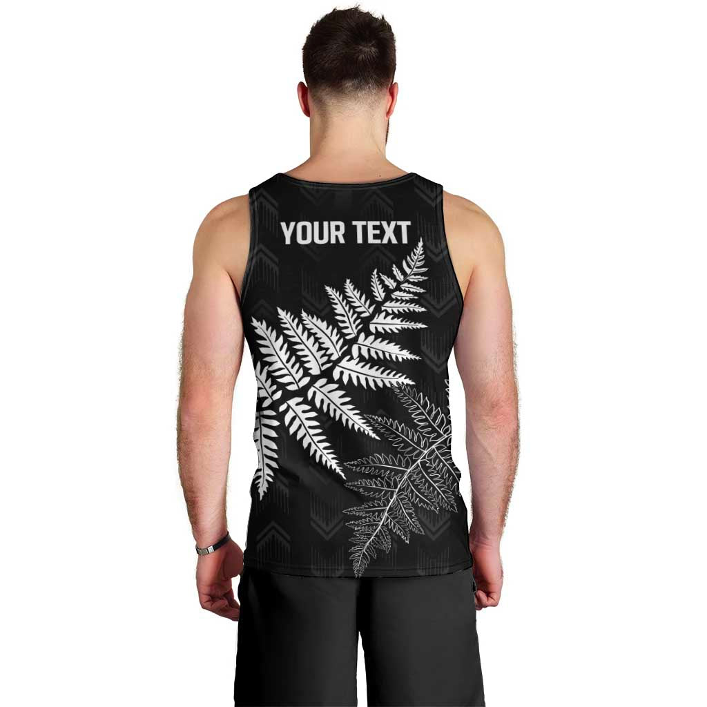 New Zealand Lawn Bowls Personalized Men Tank Top Wrap-Around Silver Fern - Polynesian Pride