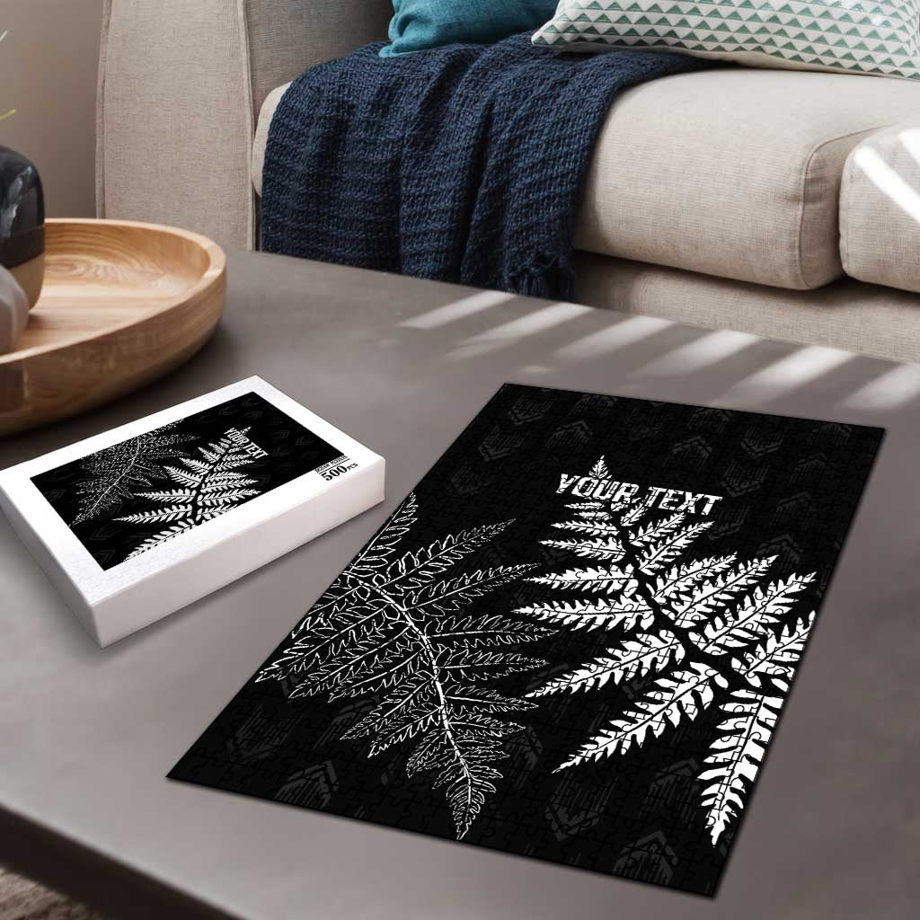 New Zealand Lawn Bowls Personalized Puzzle Wrap-Around Silver Fern - Polynesian Pride