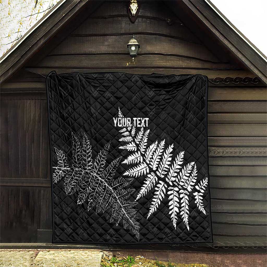 New Zealand Lawn Bowls Personalized Quilt Wrap-Around Silver Fern - Polynesian Pride