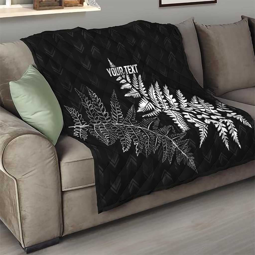 New Zealand Lawn Bowls Personalized Quilt Wrap-Around Silver Fern - Polynesian Pride