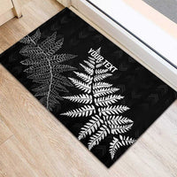New Zealand Lawn Bowls Personalized Rubber Doormat Wrap-Around Silver Fern - Polynesian Pride