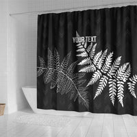 New Zealand Lawn Bowls Personalized Shower Curtain Wrap-Around Silver Fern - Polynesian Pride