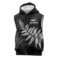 New Zealand Lawn Bowls Personalized Sleeveless Hoodie Wrap-Around Silver Fern - Polynesian Pride