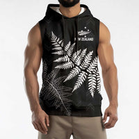 New Zealand Lawn Bowls Personalized Sleeveless Hoodie Wrap-Around Silver Fern - Polynesian Pride