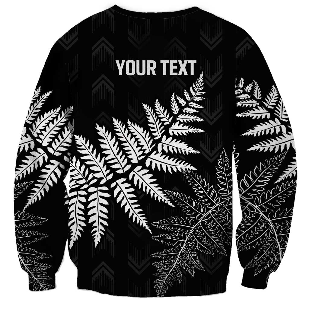 New Zealand Lawn Bowls Personalized Sweatshirt Wrap-Around Silver Fern - Polynesian Pride