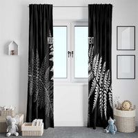 New Zealand Lawn Bowls Personalized Window Curtain Wrap-Around Silver Fern - Polynesian Pride