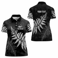 New Zealand Lawn Bowls Personalized Women Polo Shirt Wrap-Around Silver Fern - Polynesian Pride
