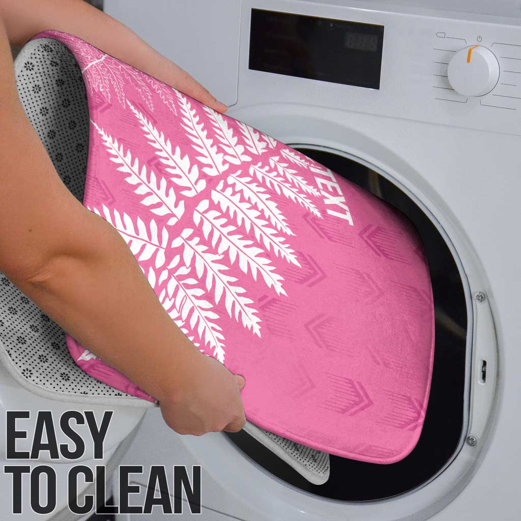 New Zealand Lawn Bowls Breast Cancer Personalized Bathroom Set Wrap-Around Silver Fern - Polynesian Pride