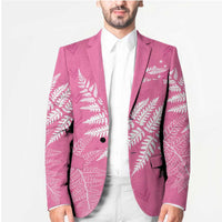 New Zealand Lawn Bowls Breast Cancer Personalized Blazer Wrap-Around Silver Fern - Polynesian Pride