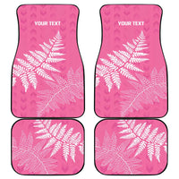 New Zealand Lawn Bowls Breast Cancer Personalized Car Mats Wrap-Around Silver Fern - Polynesian Pride