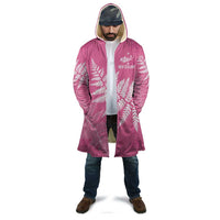 New Zealand Lawn Bowls Breast Cancer Personalized Cloak Wrap-Around Silver Fern - Polynesian Pride