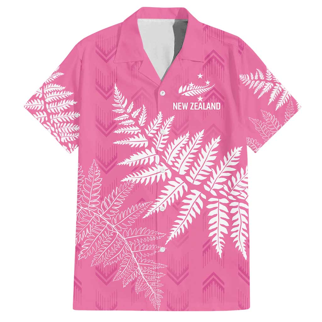 New Zealand Lawn Bowls Breast Cancer Personalized Family Matching Long Sleeve Bodycon Dress and Hawaiian Shirt Wrap-Around Silver Fern - Polynesian Pride