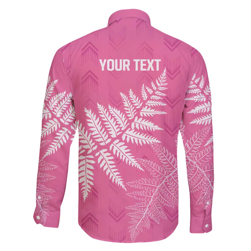 New Zealand Lawn Bowls Breast Cancer Personalized Family Matching Puletasi and Hawaiian Shirt Wrap-Around Silver Fern - Polynesian Pride