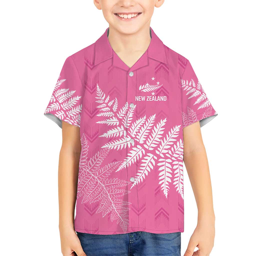 New Zealand Lawn Bowls Breast Cancer Personalized Family Matching Puletasi and Hawaiian Shirt Wrap-Around Silver Fern - Polynesian Pride
