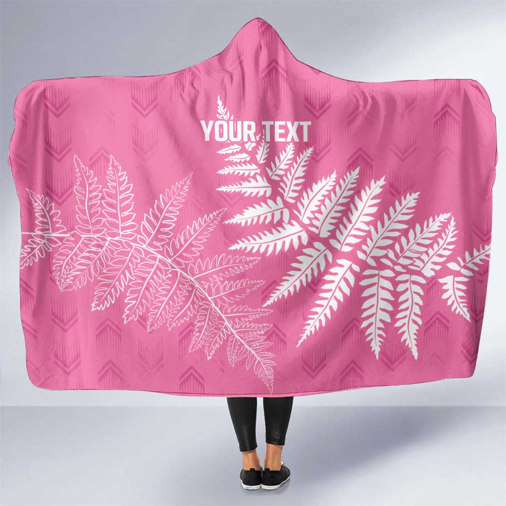 New Zealand Lawn Bowls Breast Cancer Personalized Hooded Blanket Wrap-Around Silver Fern - Polynesian Pride