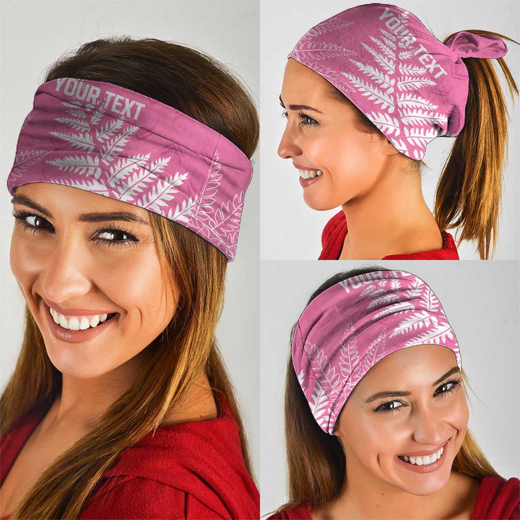 New Zealand Lawn Bowls Breast Cancer Personalized Neck Gaiter Wrap-Around Silver Fern - Polynesian Pride