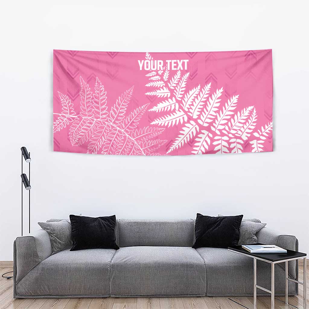 New Zealand Lawn Bowls Breast Cancer Personalized Tapestry Wrap-Around Silver Fern - Polynesian Pride