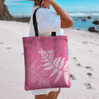 New Zealand Lawn Bowls Breast Cancer Personalized Tote Bag Wrap-Around Silver Fern - Polynesian Pride
