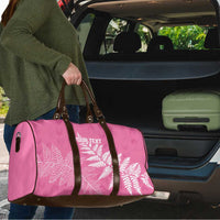 New Zealand Lawn Bowls Breast Cancer Personalized Travel Bag Wrap-Around Silver Fern - Polynesian Pride