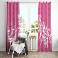 New Zealand Lawn Bowls Breast Cancer Personalized Window Curtain Wrap-Around Silver Fern - Polynesian Pride