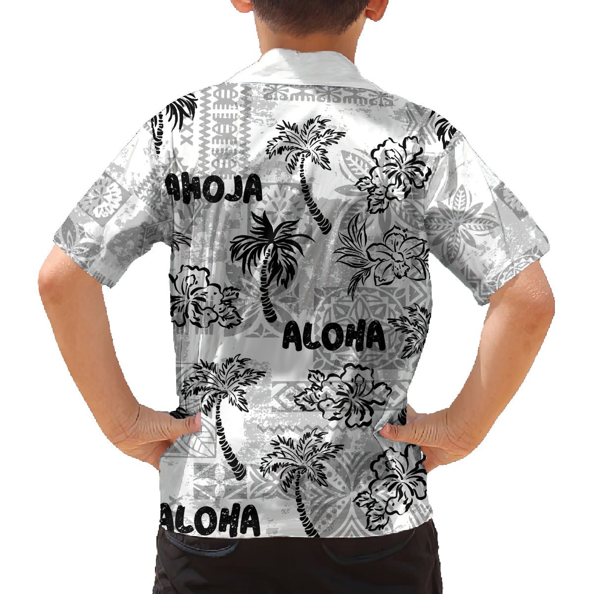 Aloha Vintage Quilt Family Matching Puletasi Dress and Hawaiian Shirt Hawaiian Seamless - White LT7 - Polynesian Pride