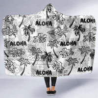 Aloha Vintage Quilt Hooded Blanket Hawaiian Seamless - White LT7 - Polynesian Pride