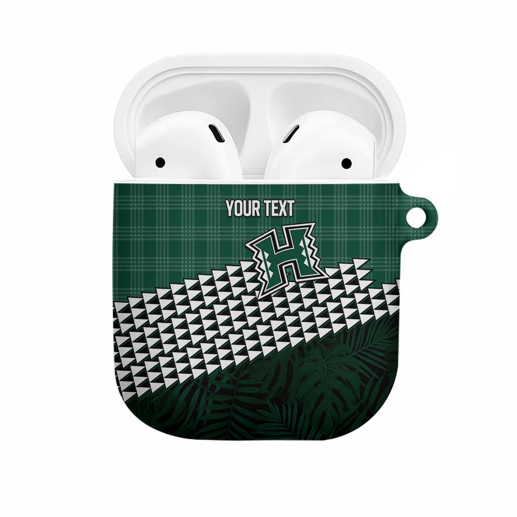 Rainbow Warriors Hawaii Personalized Palaka AirPods Case LT7 Green - Polynesian Pride