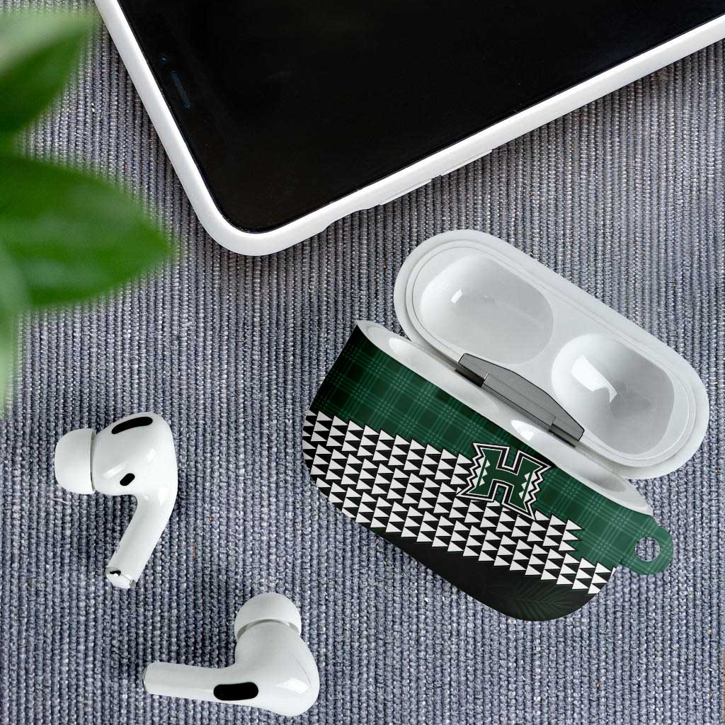 Rainbow Warriors Hawaii Personalized Palaka AirPods Case - Polynesian Pride