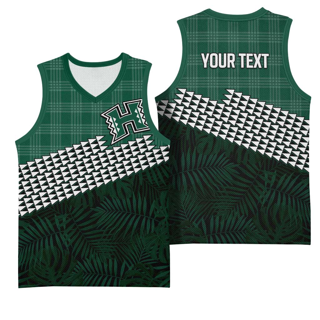 Rainbow Warriors Hawaii Personalized Palaka Basketball Jersey - Polynesian Pride