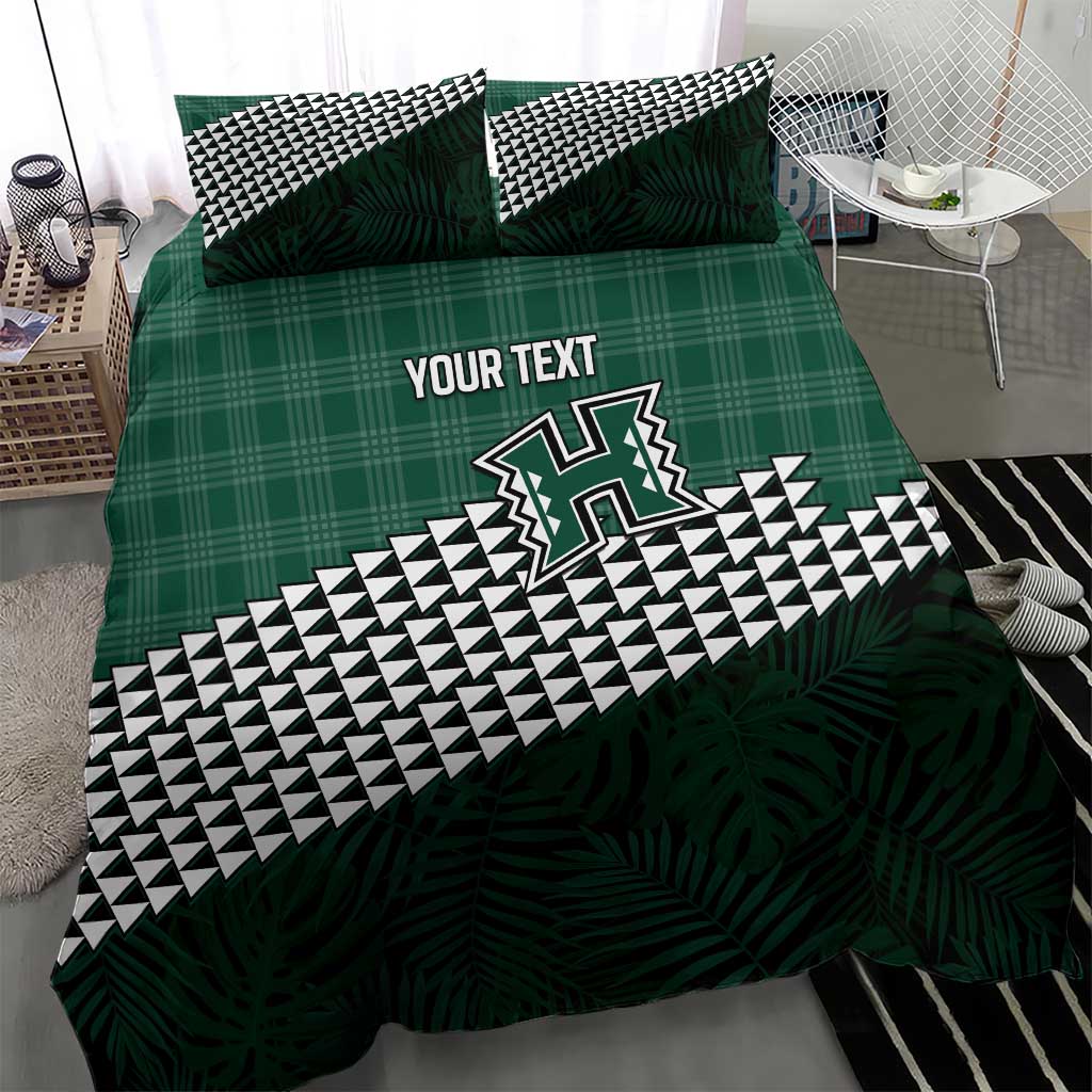 Rainbow Warriors Hawaii Personalized Palaka Bedding Set - Polynesian Pride