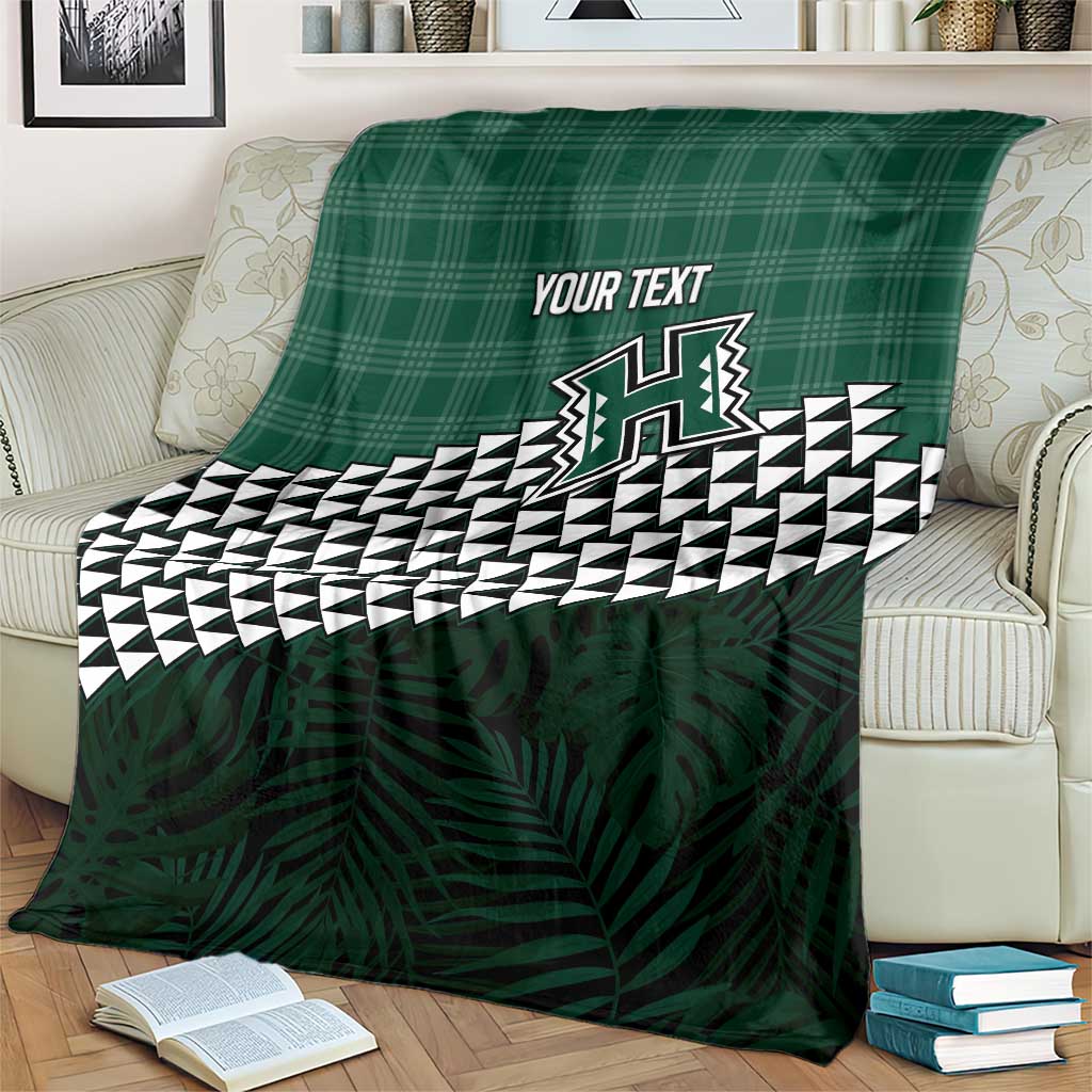 Rainbow Warriors Hawaii Personalized Palaka Blanket - Polynesian Pride