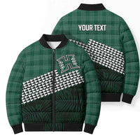 Rainbow Warriors Hawaii Personalized Palaka Bomber Puffer Jacket - Polynesian Pride
