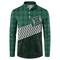 Rainbow Warriors Hawaii Personalized Palaka Button Sweatshirt - Polynesian Pride